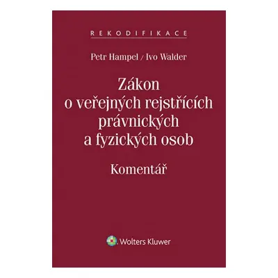 Zákon o veřejných rejstřících právnických a fyzických osob - Petr Hampel