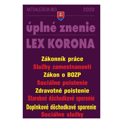 Aktualizácia III/3 2020 - LEX-KORONA - Autor Neuveden