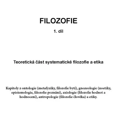 FILOSOFIE - 1. díl - Jan Volf