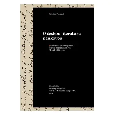 O českou literaturu naukovou - PhDr. Kateřina Piorecká