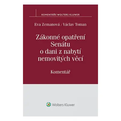 Zákonné opatření Senátu o dani z nabytí nemovitých věcí - Eva Zemanová