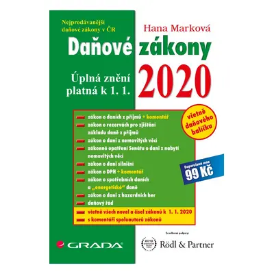 Daňové zákony 2020 - Hana Marková