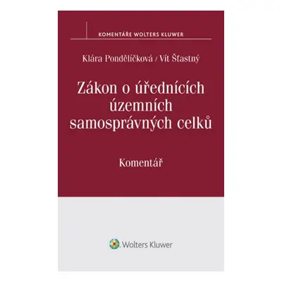 Zákon o úřednících územních samosprávných celků - Klára Pondělíčková