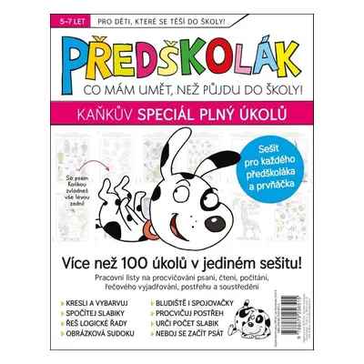 Předškolák Kaňkův speciál plný úkolů - Autor Neuveden