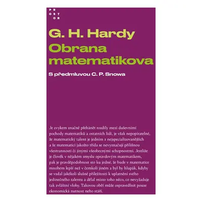 Obrana matematikova - G. H. Hardy