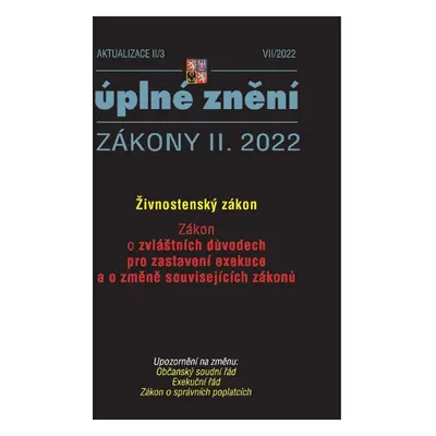 Aktualizace II/3 – Živnostenský zákon - Autor Neuveden