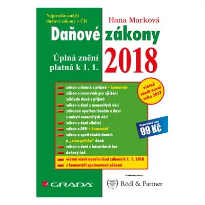 Daňové zákony 2018 - Hana Marková