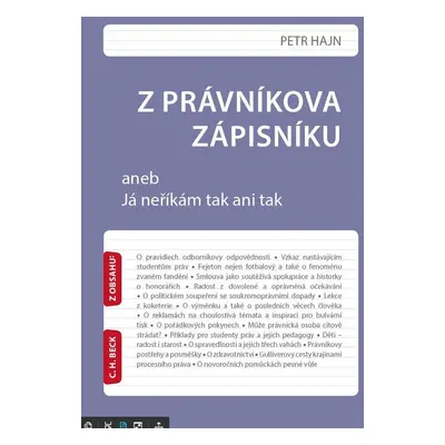 Z právníkova zápisníku - Prof. JUDr. Petr Hajn