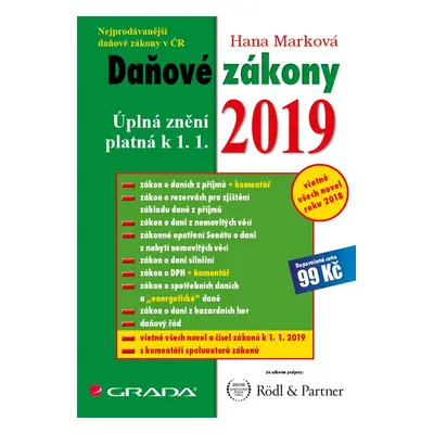 Daňové zákony 2019 - Hana Marková