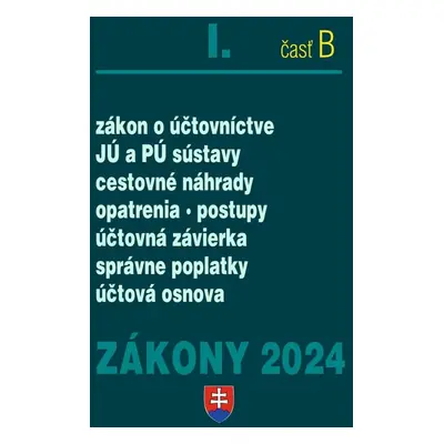 Zákony I B 2024 Účtovné zákony - Autor Neuveden