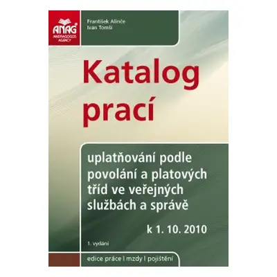 Katalog prací – uplatňování podle povolání a platových tříd ve veřejných službách a správě od 1.