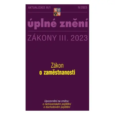 Aktualizace III/1 Zákon o zaměstnanosti - Autor Neuveden