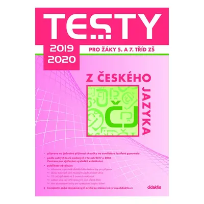 Testy 2019-2020 z českého jazyka pro žáky 5. a 7. tříd ZŠ - Autor Neuveden