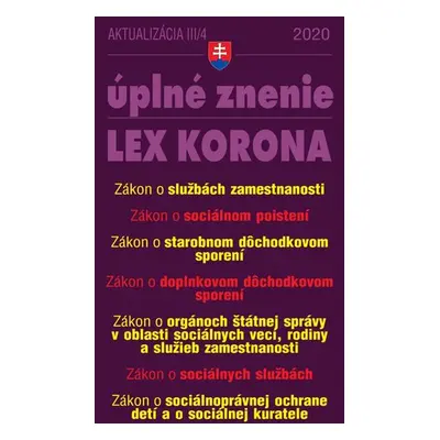 Aktualizácia III/4 - LEX KORONA - Práca, mzdy, zamestnávanie - Autor Neuveden