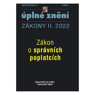 Aktualizace II/1 – Zákon o správních poplatcích - Autor Neuveden