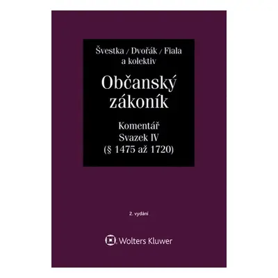 Občanský zákoník, Svazek IV (dědické právo) - Josef Fiala