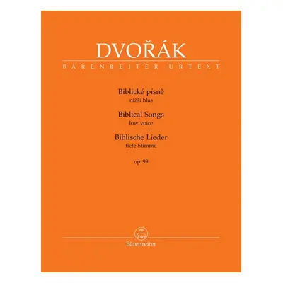 Biblické písně nižší hlas, op. 99 - Antonín Dvořák