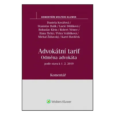 Advokátní tarif Odměna advokáta - Daniela Kovářová