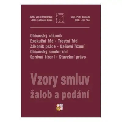 Vzory smluv, žalob a podání 2022 + editovatelné CD - Autor Neuveden