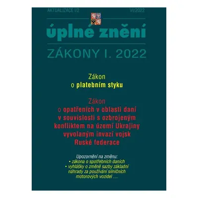 Aktualizace I/2 2022 – Zákon o platebním styku - Autor Neuveden