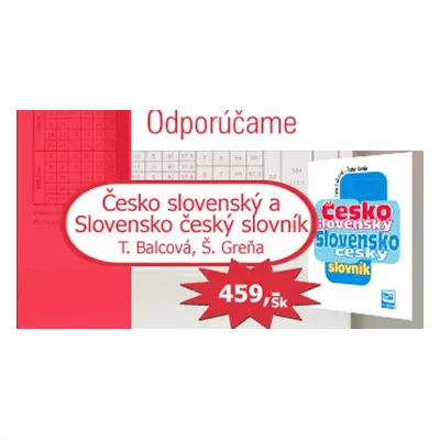 Česko slovenský Slovensko český slovník - Táňa Balcová