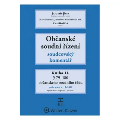 Občanské soudní řízení Kniha II. - Jaromír Jirsa