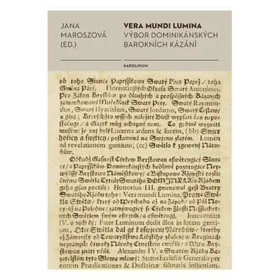 Vera mundi lumina - Jana Maroszová