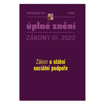 Aktualizace 2022 III/1 – o státní sociální podpoře - Autor Neuveden