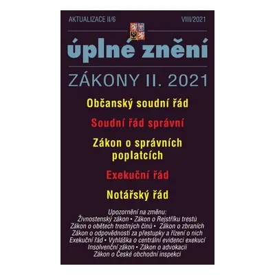 Aktualizace II/6 - Občanský soudní řád, Exekuční řád - Autor Neuveden