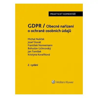 GDPR / Obecné nařízení o ochraně osobních údajů - Jan Tomíček