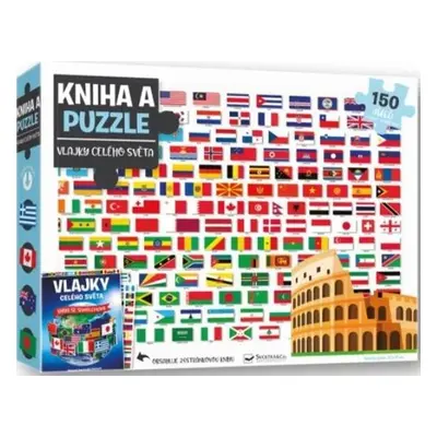 Kniha a puzzle Vlajky celého světa - Autor Neuveden