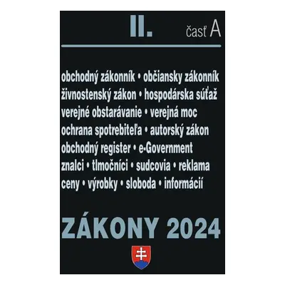 Zákony 2024 II A Obchodné a občianske právo - Autor Neuveden