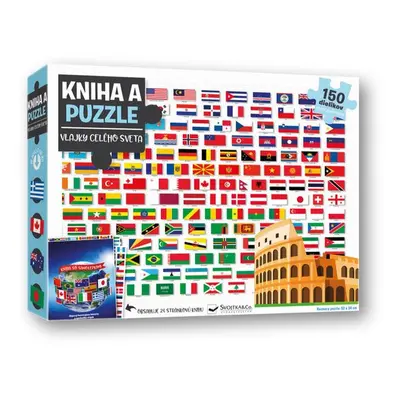 Kniha a puzzle Vlajky celého sveta - Autor Neuveden