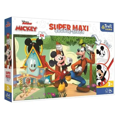 Oboustranné puzzle Mickeyho klubík SUPER MAXI - Autor Neuveden