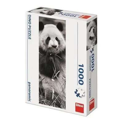 Puzzle 1000 Panda v trávě panoramic - Autor Neuveden