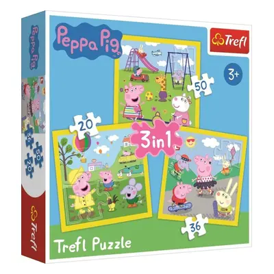 Puzzle Prasátko Peppa 3v1 - Autor Neuveden