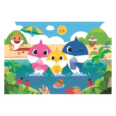 Puzzle Baby Shark s rodinou na dovolené - Autor Neuveden