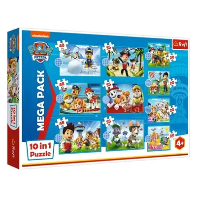 Puzzle Tlapková patrola MEGA PACK 10v1 - Autor Neuveden