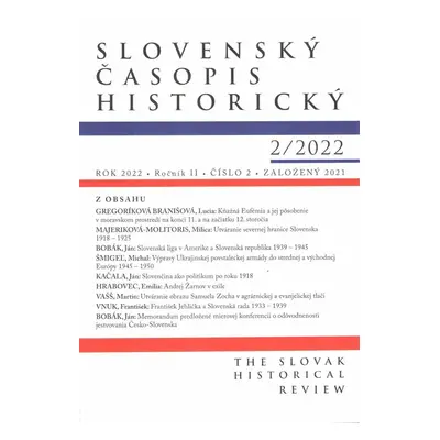 Slovenský časopis historický 2/2022 - Autor Neuveden