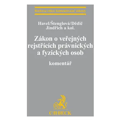 Zákon o veřejných rejstřících právnických a fyzických osob - Autor Neuveden