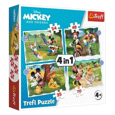 Puzzle Mickey Mouse: Krásný den 4v1 - Autor Neuveden