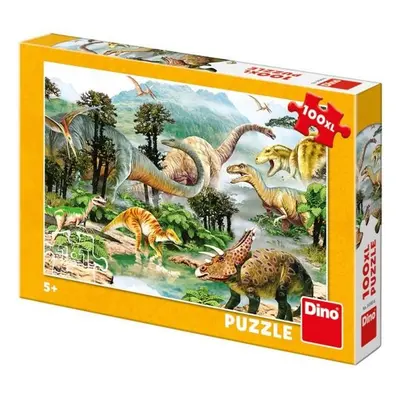 Puzzle 100XL Život dinosaurů - Autor Neuveden