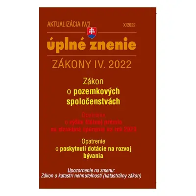 Aktualizácia IV/3 2022 – bývanie, stavebný zákon - Autor Neuveden