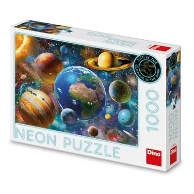 Puzzle 1000 Planety neon - Autor Neuveden