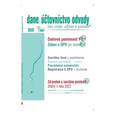 DUO 2/20202 – Dane, účtovníctvo, odvody bez chýb, pokút a penále - Jana Fülöpová