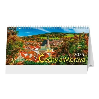 Čechy a Morava 2025 - stolní kalendář - Autor Neuveden