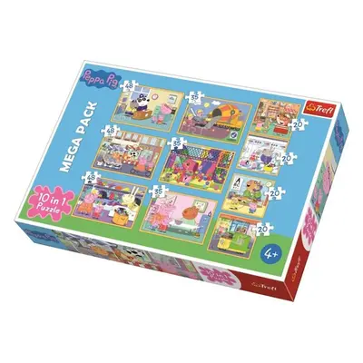 Puzzle Prasátko Peppa 10v1 - Autor Neuveden