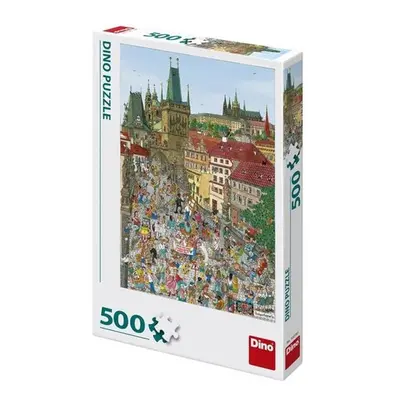 Puzzle 500 Mostecká věž kreslená - Autor Neuveden