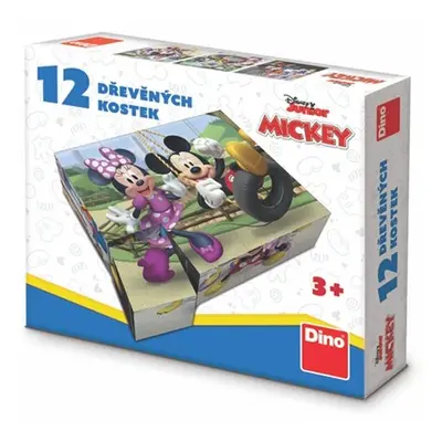 Dřevěné kostky Mickey a Minnie - Autor Neuveden