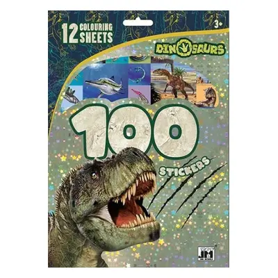 100 samolepek s omalovánkovými listy Dinosauři - Autor Neuveden